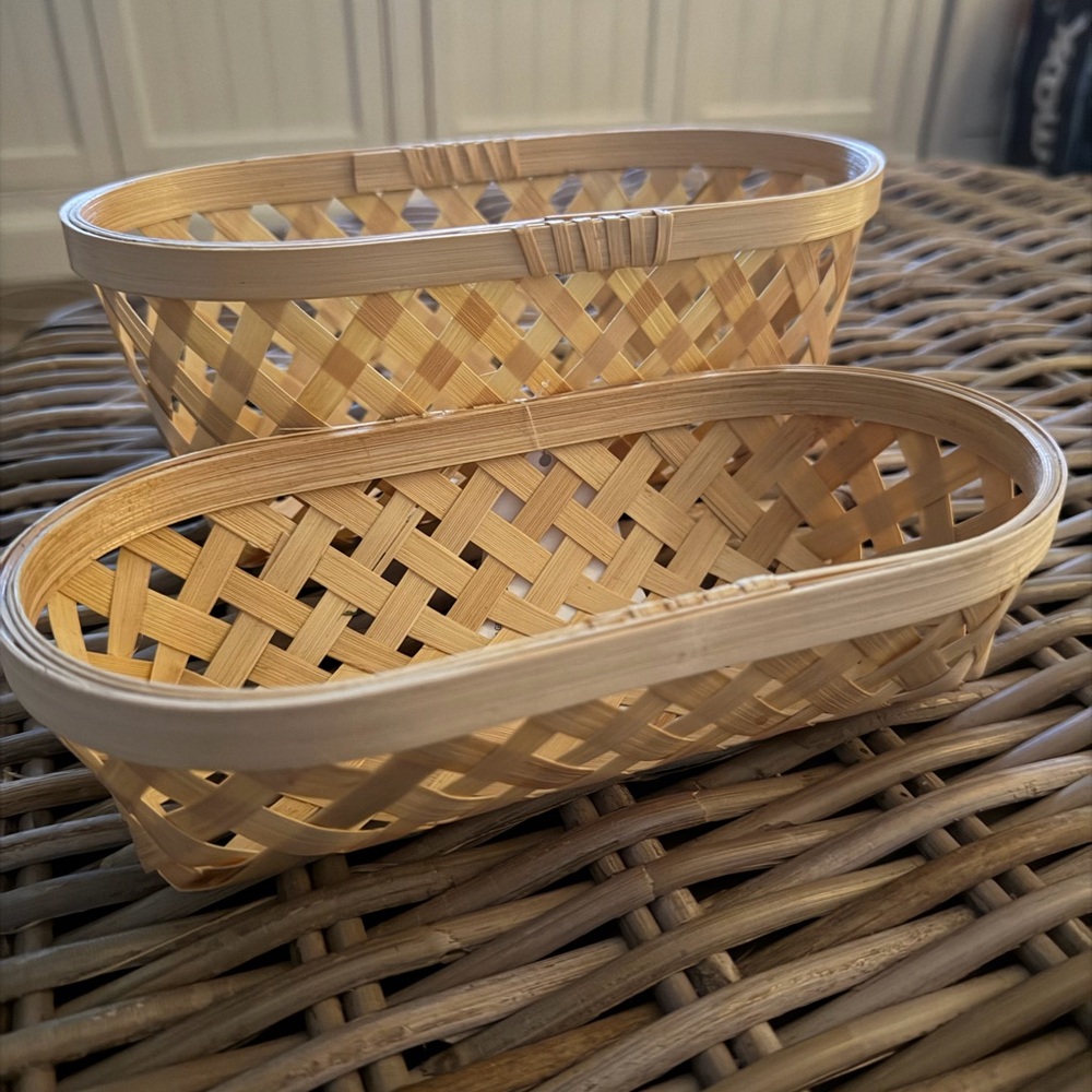 NWT IKEA Saluding Natural Woven Organizing Basket Set - no longer available